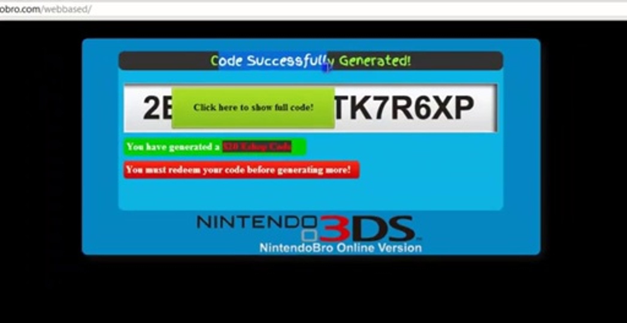 Generateur de code nintendo gratuit