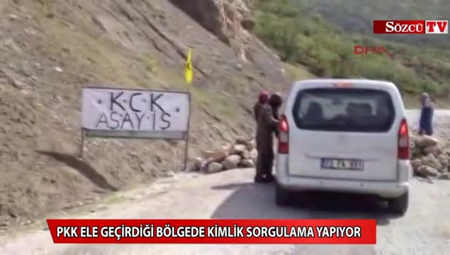 Yol kesip araçlara kimlik kontrolü yaptılar