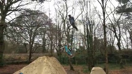 Authentic salmon jumping with BMX