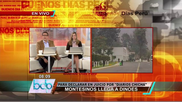 Vladimiro Montesinos llega a la Dinoes para declarar por juicio diarios chicha (1/2)