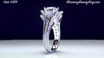 NEW WEDDING Blooming Flowers Rose Engagement Ring Setting