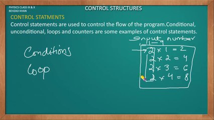 CS10 Control Structures Control Statement Introduction Part 1