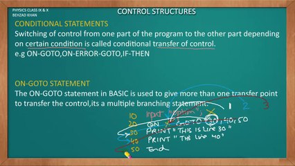 CS10 Control Structures ON-GOTO Statement Part 3