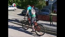 Norveç'de Yokuş İçin Bisiklet Asansörü