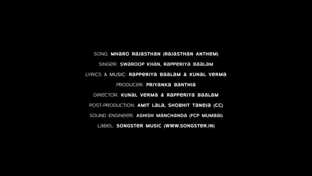 Mharo Rajasthan - Rajasthan Anthem by Rapperiya Baalam & Kunal Verma Ft. Swaroop Khan - HD