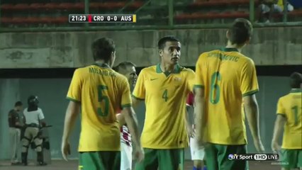 Danijel Pranjic Terrible Injury (Broken Leg-) Croatia  vs Australia