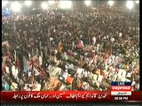 Sheikh Rasheed Pushing the crowd while reaching stage - Sialkot jalsa 7 june 2014