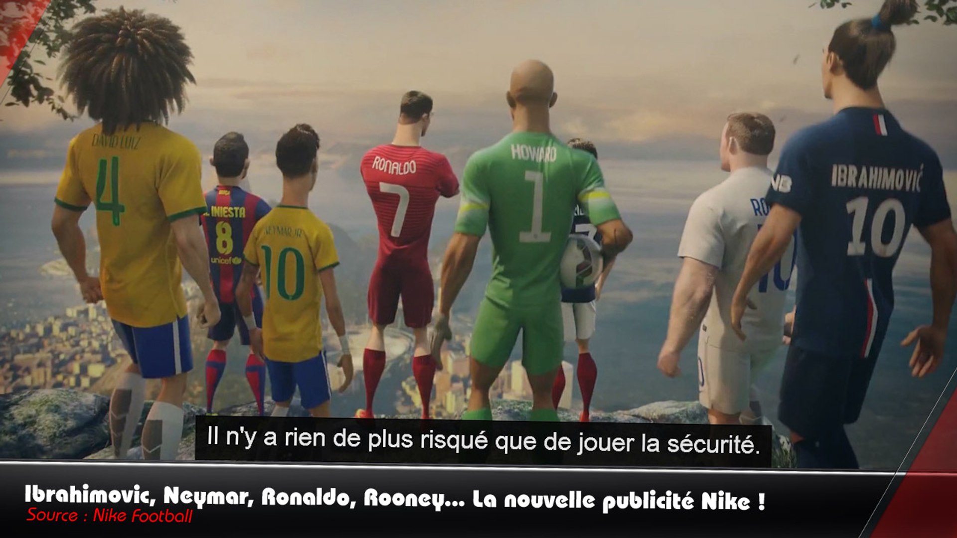 Ibrahimovic, Neymar, Ronaldo, Rooney... La nouvelle publicité Nike ! -  Vidéo Dailymotion