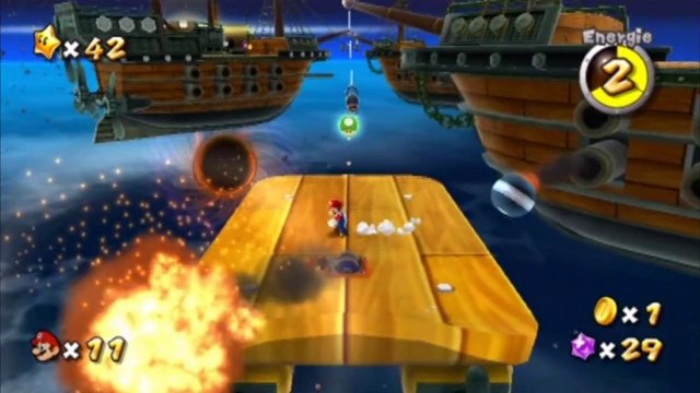 Super Mario Galaxy - Usine de vaisseaux - Étoile : Seul contre la flotte de Bowser