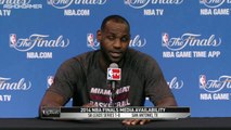 Dwyane Wade & LeBron James Joke About Practice   June 07, 2014   NBA Finals 2014