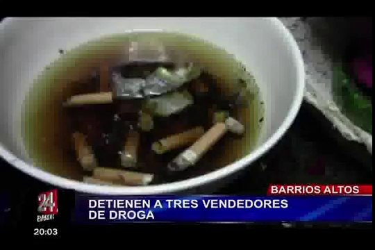 Barrios Altos: capturan a tres sujetos que se dedicaban a comercializar drogas