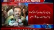 MQM leaders talk to media at Numaish chowrangi Karachi after Mr Altaf Hussain released on bail