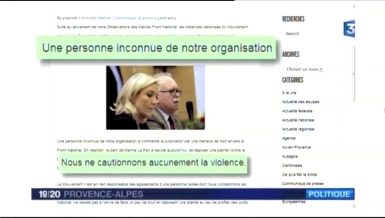 France 3 : Réaction du MJS 13 à la plainte déposée par le FN