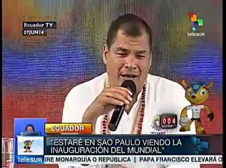 Rafael Correa agradece a pdta. Rousseff invitación a mundial de futbol