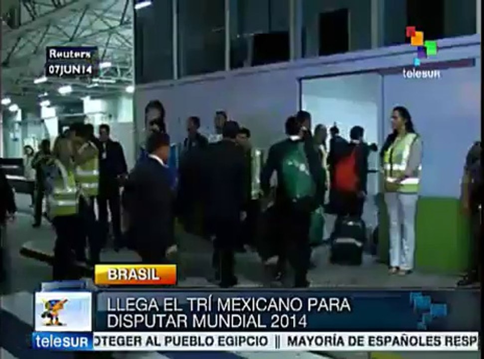 México llega a Brasil para participar en el mundial de futbol