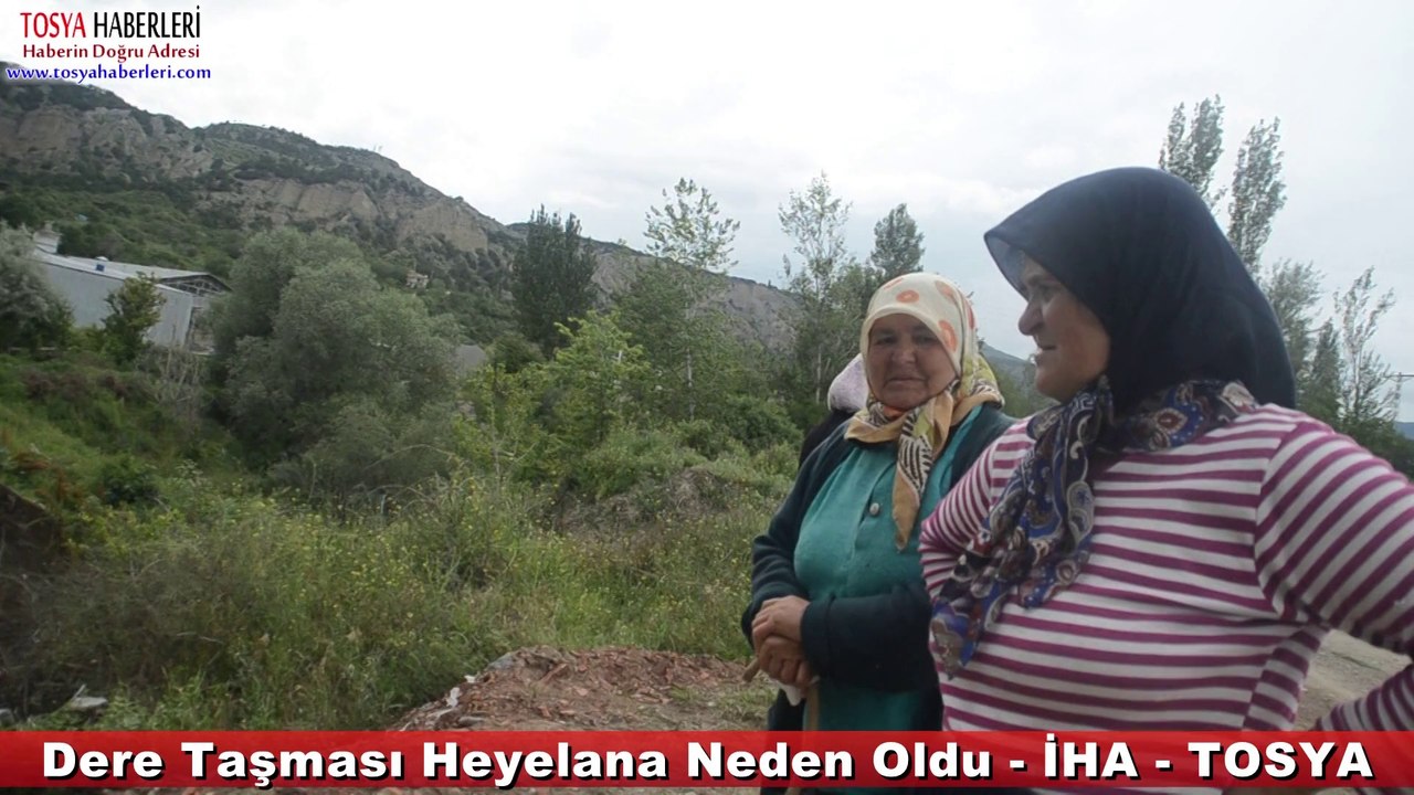 TOSYA'DA DERE TAŞMASI SONUCU HEYELAN OLDU
