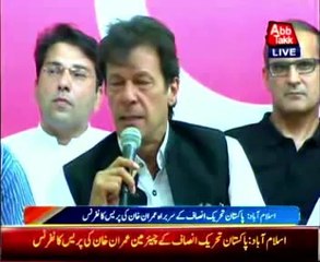 Imran Khan talks to media in Press Conference - 8 June 2014