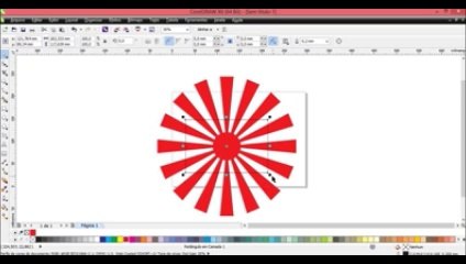 Japanese flag in Corel Draw