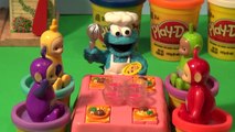Play Doh Teletubbies and The Cookie Monster Chef , he makes Play Doh Exercise Equipment to get them