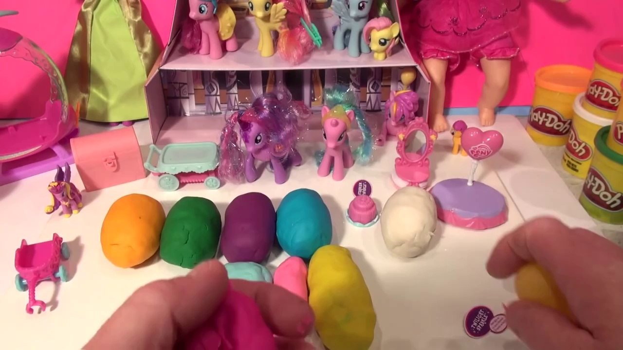 10 Surprise Eggs from Play Doh with My Little Pony accessories in the Surprise Eggs and more
