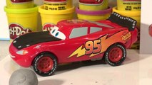 Play Doh Pixar Cars Lightning McQueen, we make Heavy Metal Lightning McQueen Chase Edition using Pla