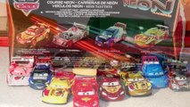 Pixar Cars Neon Speed Lightning McQueen,Migual Camino, Raoul Caroule and Shu Todoroki 4 Car Gift Pac
