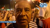 شاهد|| تعليق المواطنون  بميدان التحرير بعد إعلان فوز السيسي بالرئاسة