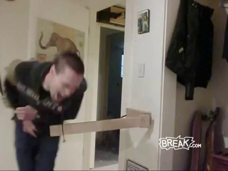 Fails - Nutshot Booby Trap in Door