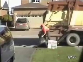 Garbage Man Scare Prank Backfires