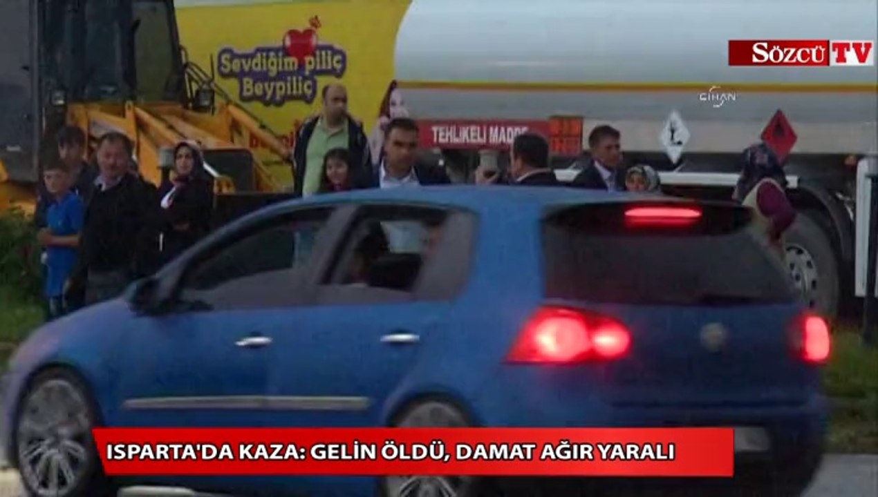 Isparta'da kaza Gelin öldü, damat ağır yaralı