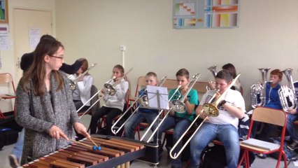 Orchestre au collège du Pays de l'Alloeu, à Laventie, année scolaire 2013/2014