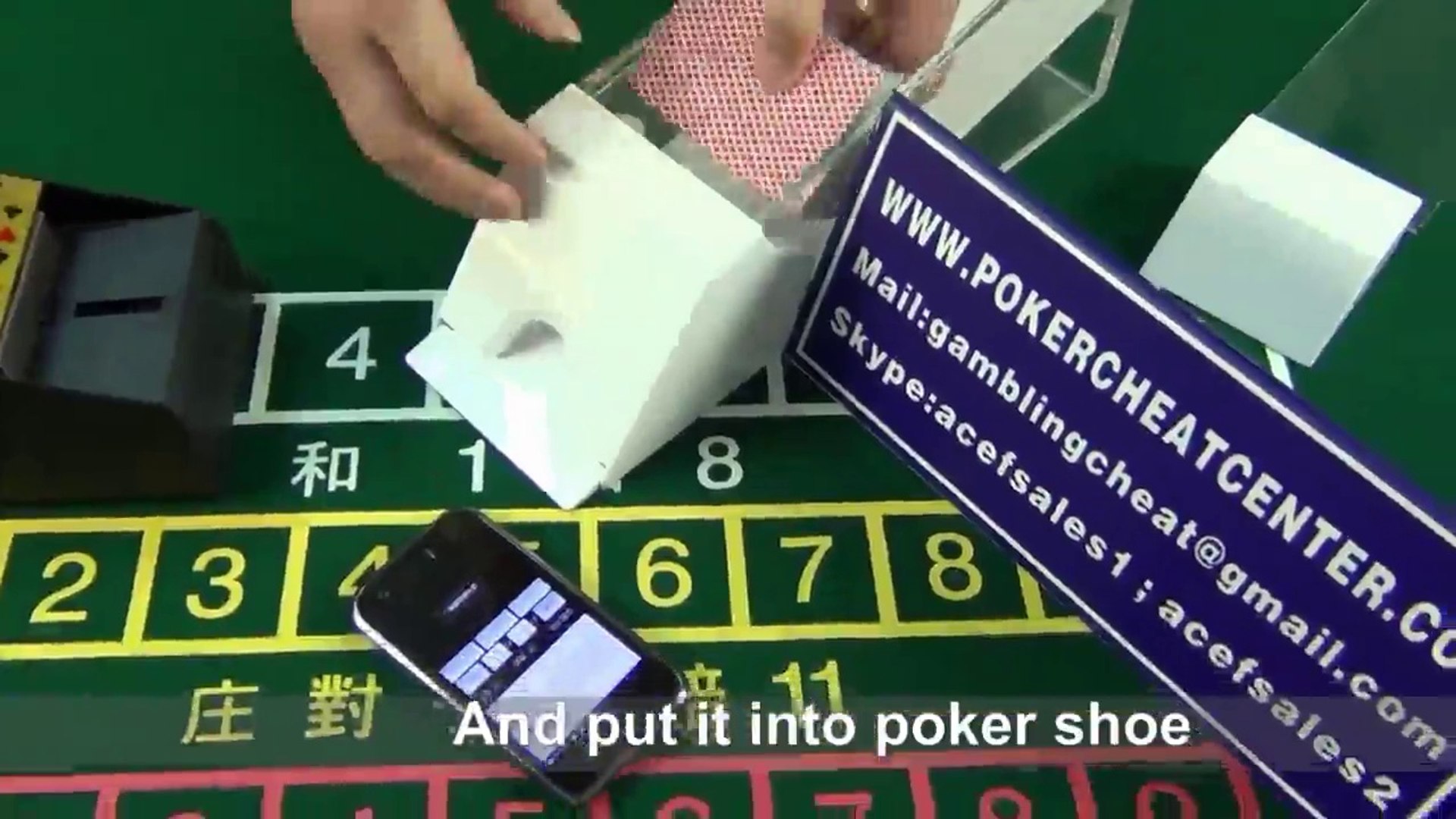 ⁣Automatic shuffler system for baccarat cheating