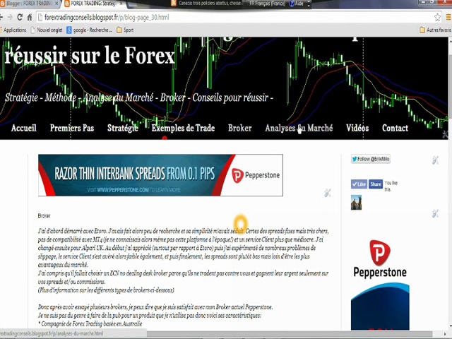 Forex Trading Stratégie: Présentation de mon Fx blog