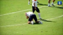 Robben se desentende com zagueiro em treino da Holanda