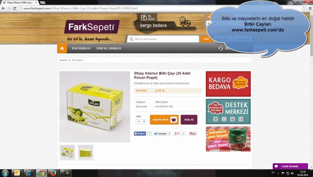 Ofçay Ihlamur Bitki Çayı (20 Adet Fincan Poşet)