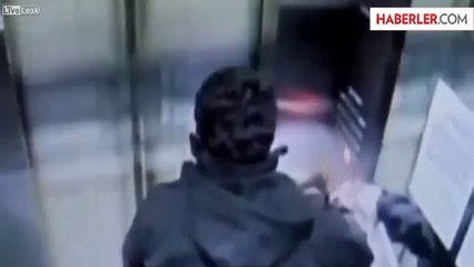 Şili'de Bir Asansörde Korku Dolu Anlar Yaşandı