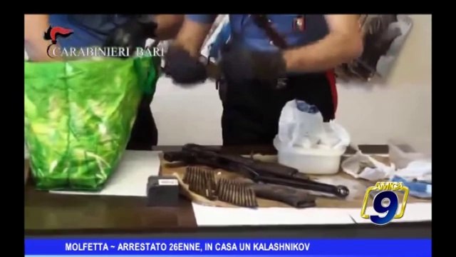 Molfetta | Arrestato 26 enne, in casa un kalashnikov