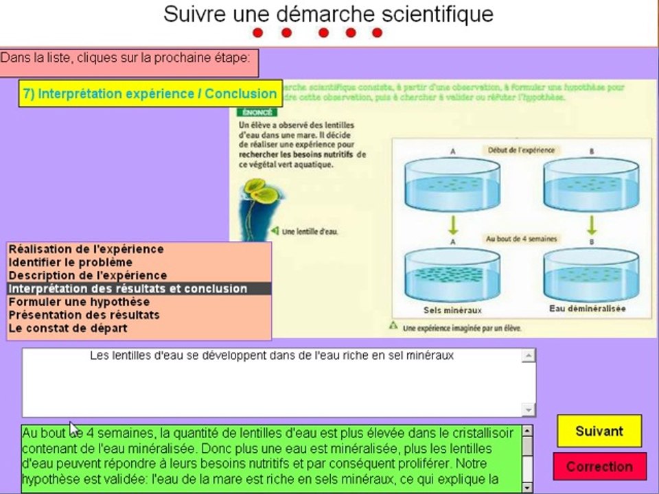 logiciel interactif : démarche scientifique