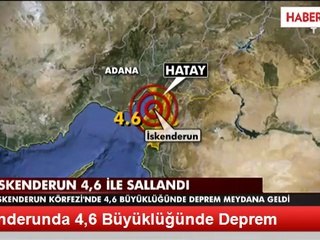 İskenderun Körfezinde, 4,6 Büyüklüğünde Deprem