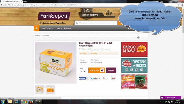 Ofçay Rezene Bitki Çayı (20 Adet Fincan Poşet)