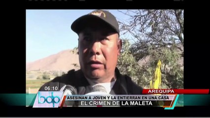 Hallan cuerpo de joven dentro de una maleta en jardín de Arequipa