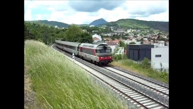 TRAINS INTERCITES 4492 et 4591, LE VENTADOUR, section Clermont-Fd à Royat, le 28 & 29 mai 2014.