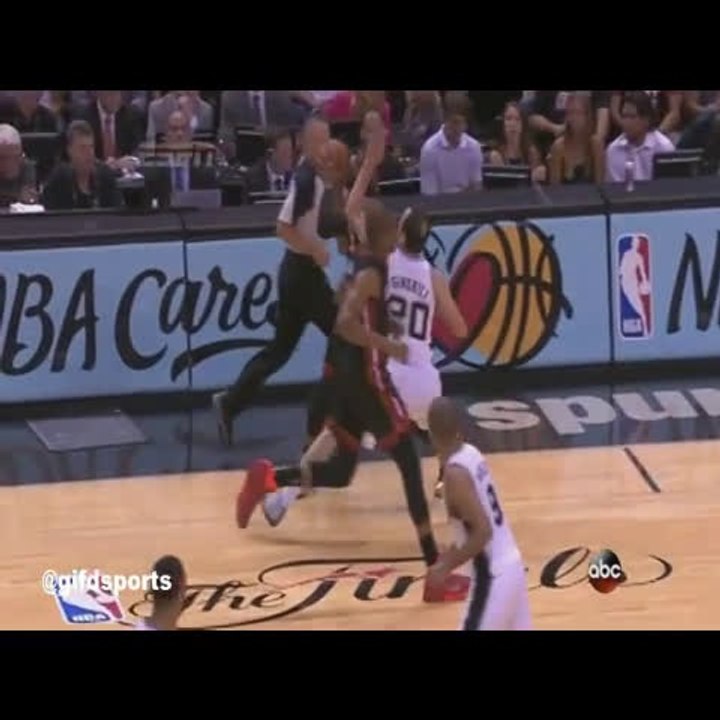 Flopping de Dwyane Wade Miami Vs San Antonio 2014 SSerie Final