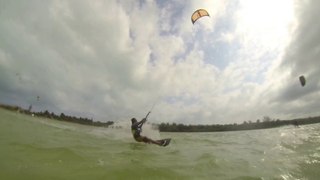 Kitesurfing North winds in Isla Blanca Cancun Mexico