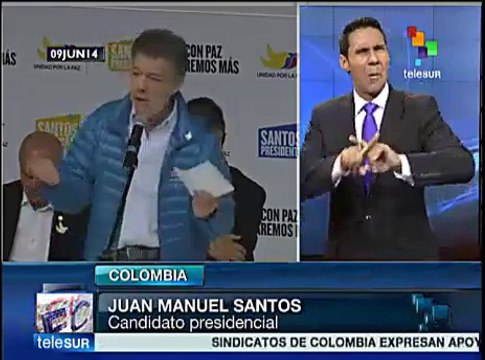 Colombia: 140 sindicatos dan su apoyo a Santos en la carrera electoral