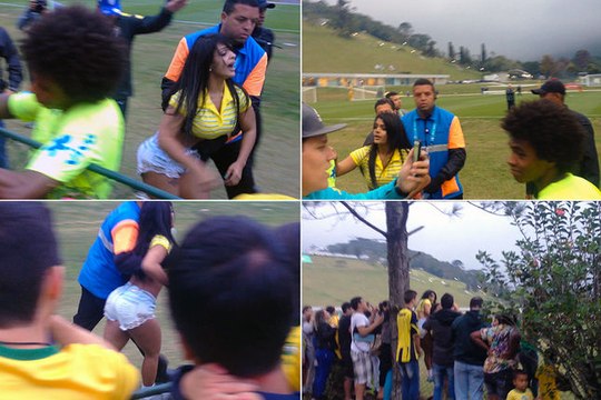 Funkeira invade Granja Comary e seguranças precisam agir