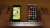 iPhone 5S iOS 8 vs. Samsung Galaxy S4 Android 4.4.3 KitKat - Review