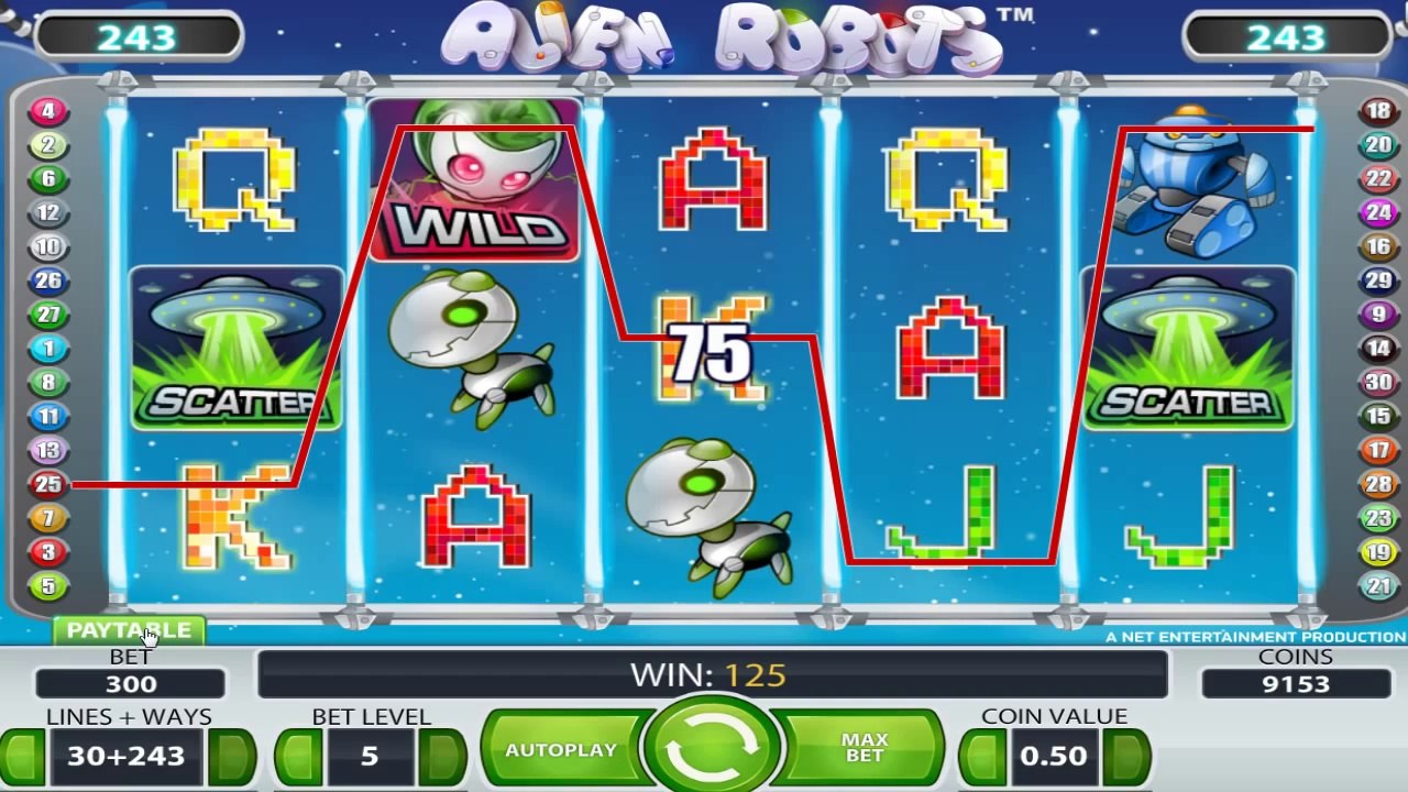 Alien Robots -video slot from NetEnt