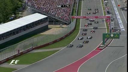 2014 Canadian GP - Start & Big Crash