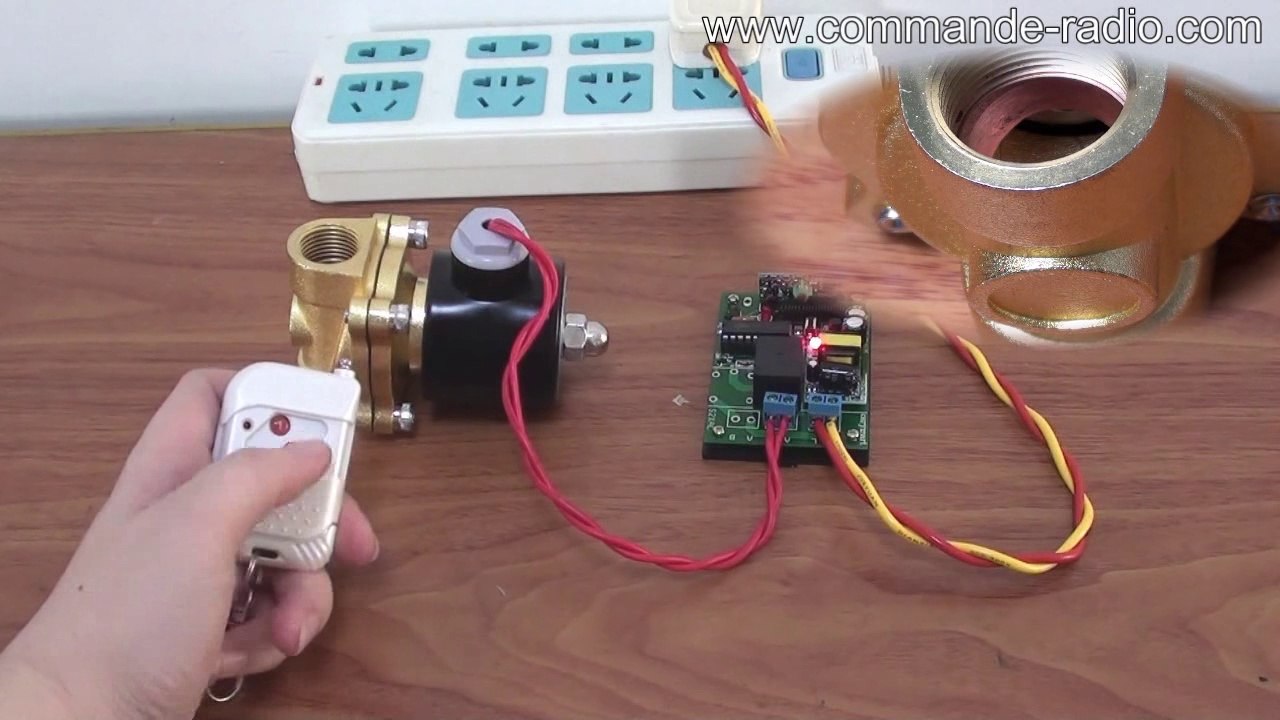 Kit Émetteur Récepteur Moteur Sans Fil CA 220V Pour Télécommander l’Électrovanne